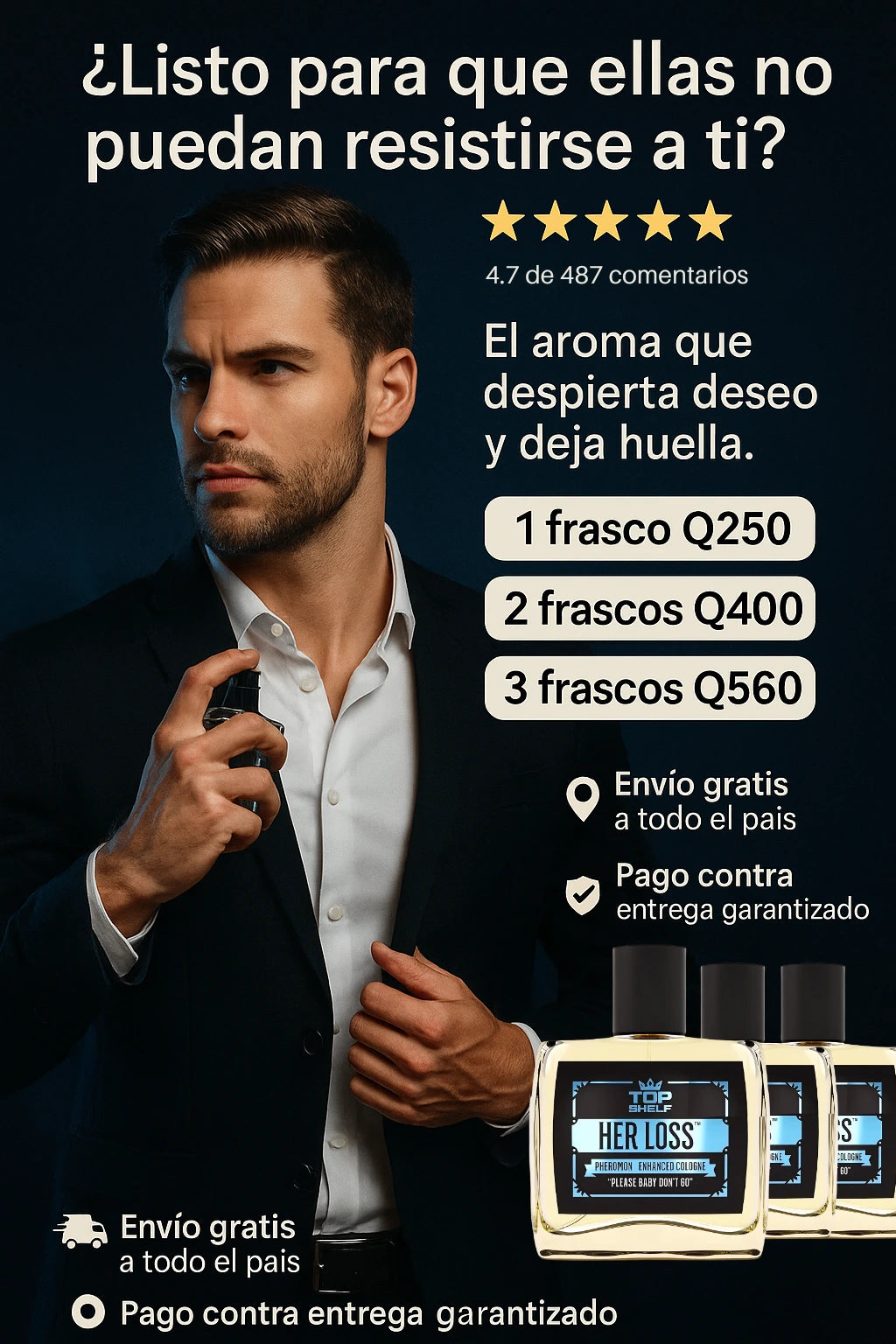 Perfume Colonia Masculino Her Loss con feromonas