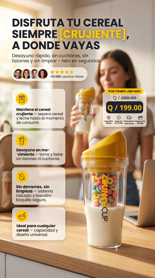 CrunchCup Vaso Portátil para Cereal