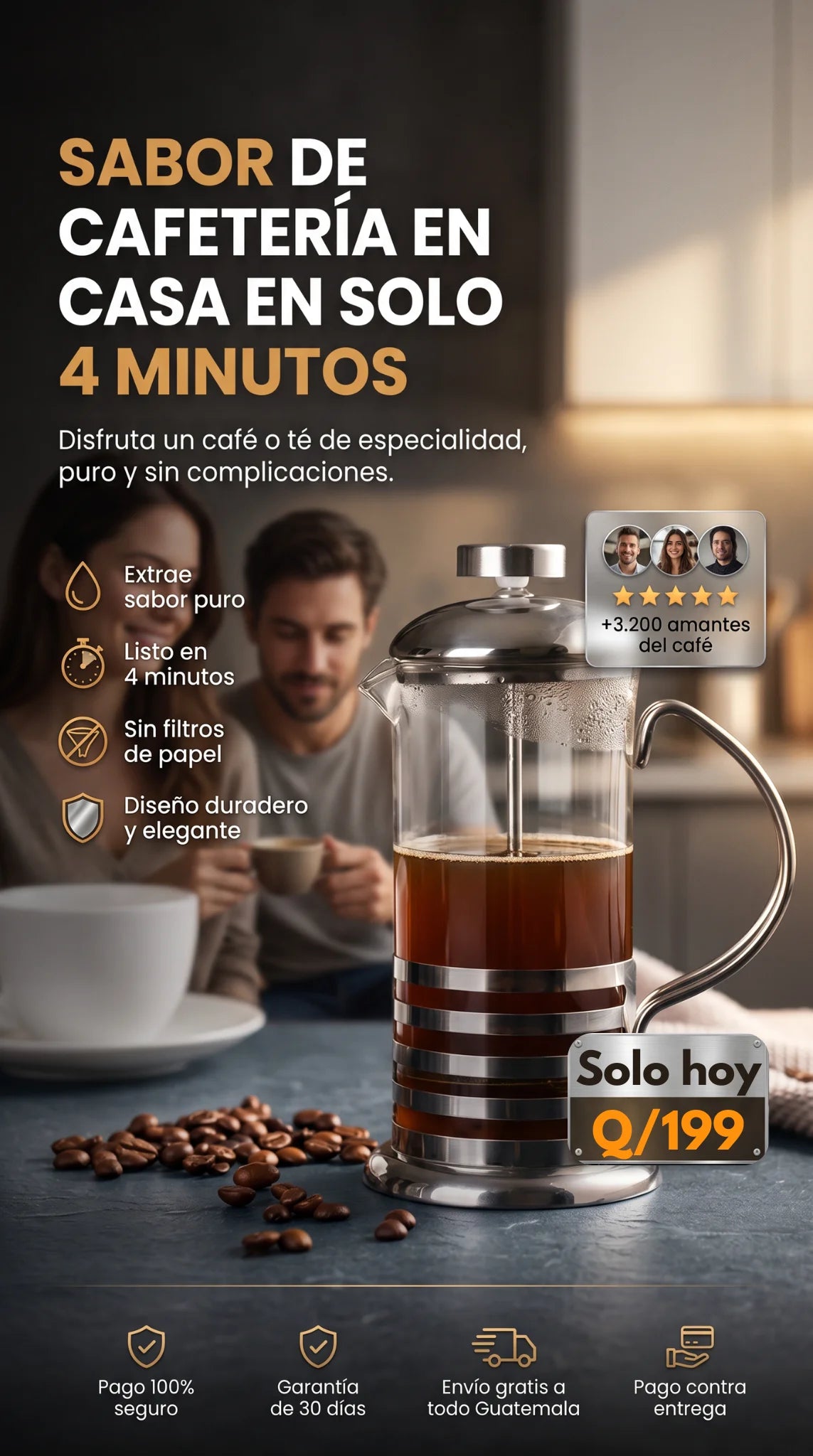 Prensa Francesa Premium de 600 ml